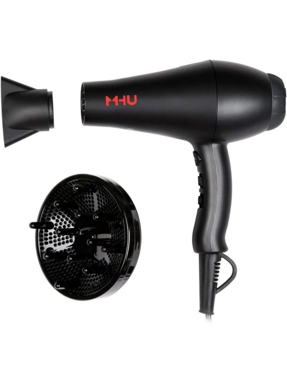 Professional Low Noise Ionic Ceramic Hair Dryer with Infrared Heat & Attachments